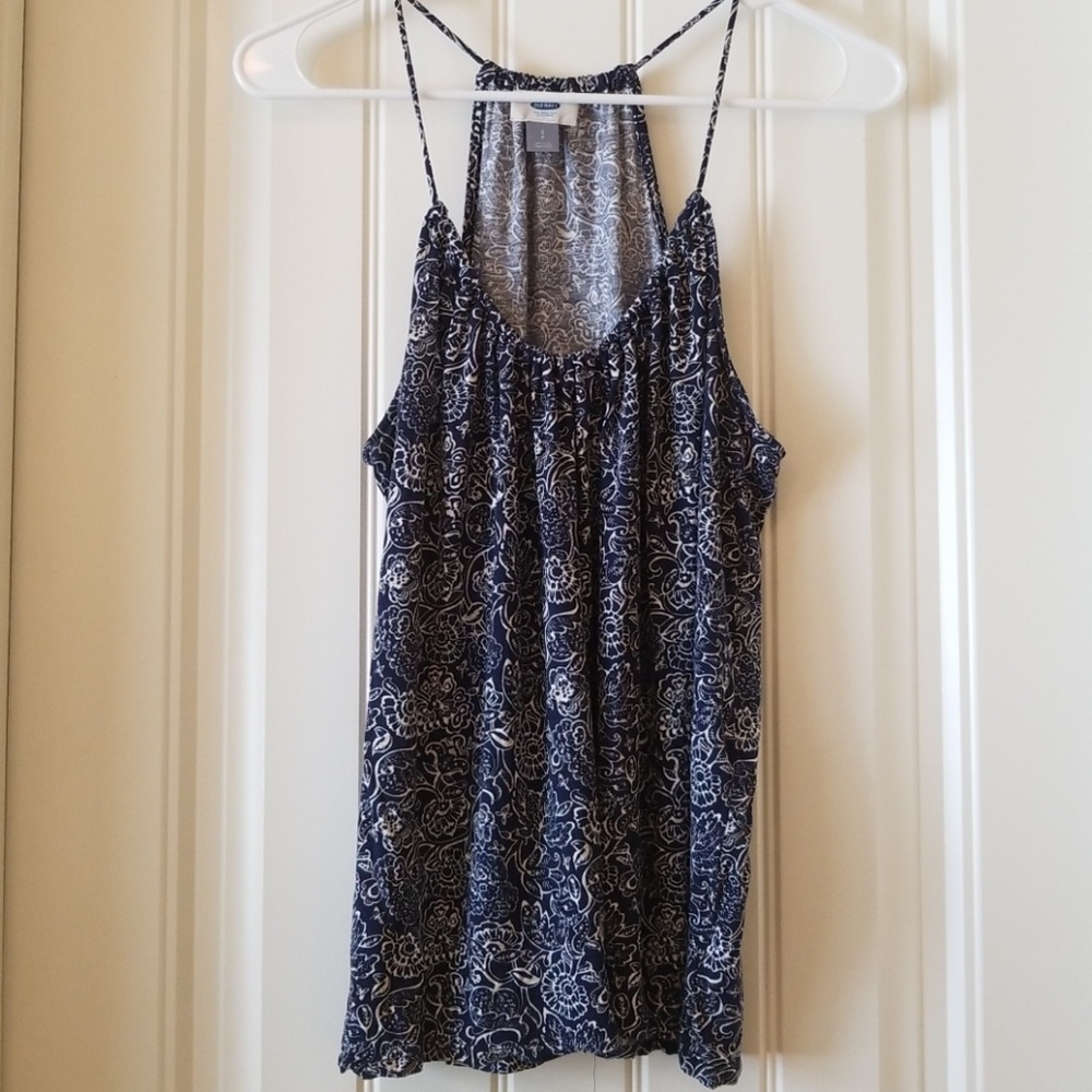 Navy floral Old Navy Tank Top
